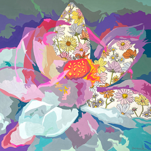 Floral Abstract #10, 2023 (gouache on paper)