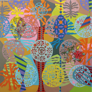 Mardi Gras Redux, 2025 (acrylic on canvas)