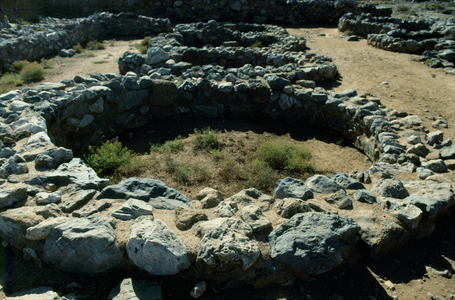 Three altars for burnt sacrifices, palace of Mallia, Crete, Greece
