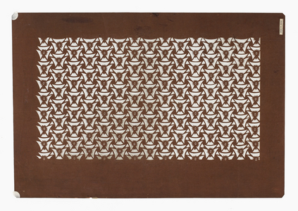 Paper stencil (katagami), early 20th century (Mulberry bark paper treated with persimmon
juice)