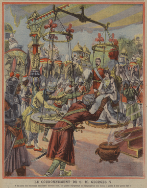 The coronation of King George V (colour litho)