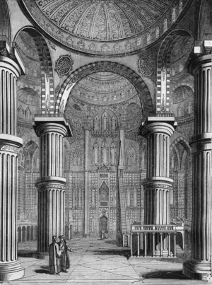 The mosque of Achmet, 1838 (engraving)