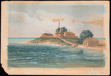 Fort Dearborn in 1803 (w/c)