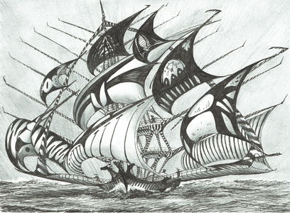 Storm Creators Visayan Sea, 2017 (ink and pencil on paper)