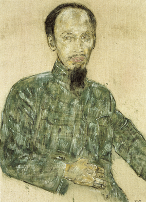 One of Three Portraits of Ho Chi Minh (1945, 1950 and 1967), 1976 (acrylic on canvas)