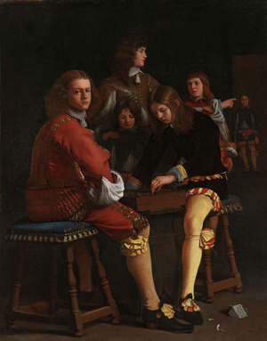 The Draughts Players, 1652 (oil on canvas)