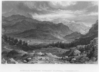 Eskdale, Looking Towards Scawfell, Cumberland (engraving)