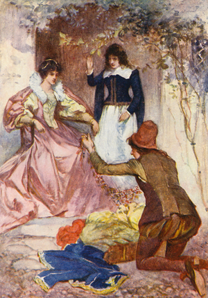 Illustration for Kenilworth by Sir Walter Scott (colour litho)