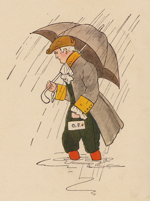 Nursery rhyme: Doctor Foster (colour litho)