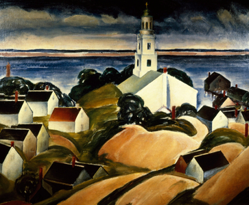 Rooftops, Provincetown by Nancy Ferguson, oil on canvas, (1873-1967), USA, Pennsylvania, Philadelphia, David David Gallery