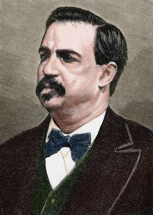 Antonio Canovas del Castillo (1828-1897). Engraving. Colored.