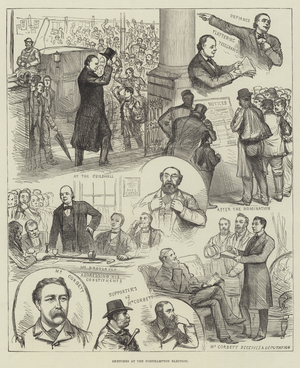 Sketches at the Northampton Election (engraving)
