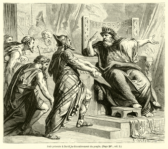 Joab presente a David le denombrement du peuple (engraving)