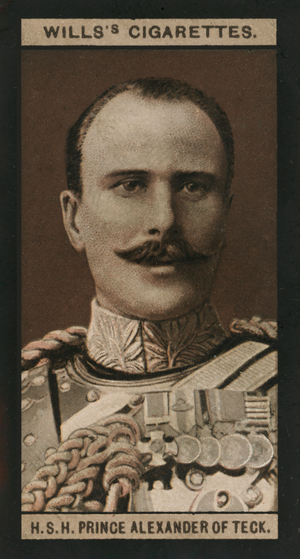 European Royalty, 1908: HSH Prince Alexander Of Teck (b/w photo)