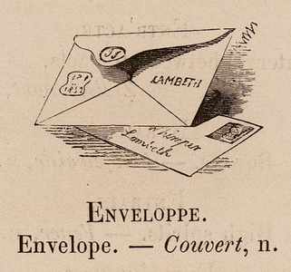 Le Vocabulaire Illustre: Enveloppe; Envelope; Couvert (engraving)