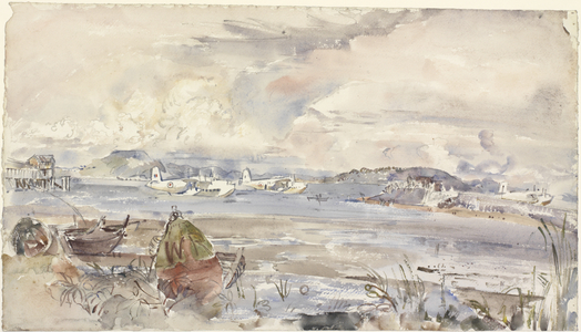 HMS Hunter: Sunderland Aircraft at Glugor, Penang: 5th September 1945 (w/c on paper )