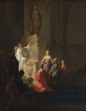 The Idolatry of King Solomon, c.1636-1640 (oil on panel)