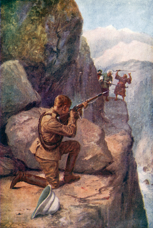 Shooting Arabs (colour litho)