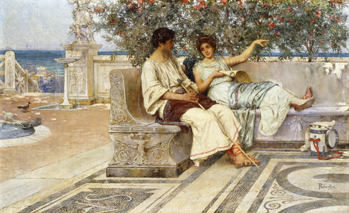 News from Afar (oil on canvas)