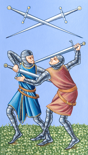 Creative illiustration - Middle age in tarots
