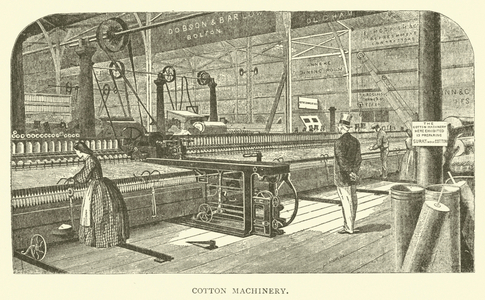 Cotton machinery (engraving)