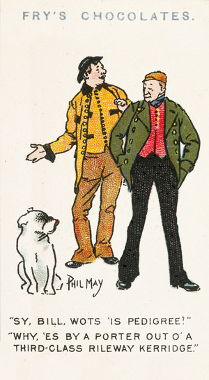 Phil May sketch (colour litho)