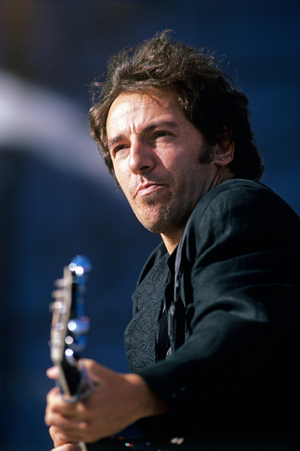 Oslo 19880727. Bruce Springsteen on stage during the concert at Valle Hovin …, 1988 (photo)