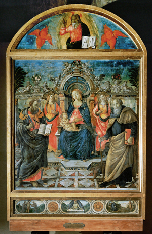 Madonna enthroned, 15th century (painting)