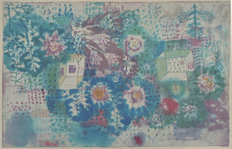 Small Houses in the Garden City, 1928 (w/c on paper)