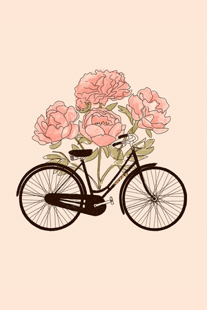 Bicycle and flower : Paris, 2022 (digital)