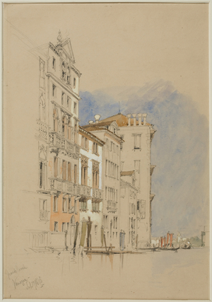 Grand Canal, Venice, 1845 (pencil & w/c on wove paper)

