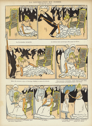 Illustration for Le Rire (colour litho)