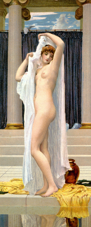 Psyche's bath, c.1900 (postcard)