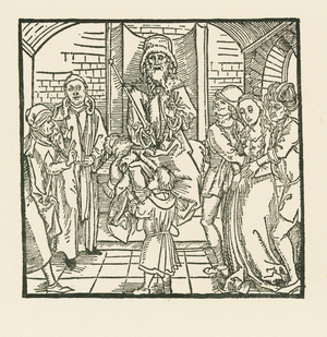 The judgement of Solomon, 1493 (woodcut)