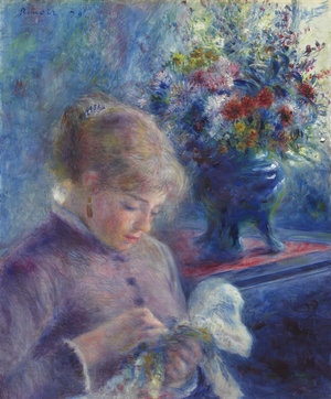 Young Woman Sewing, 1879 (oil on canvas)