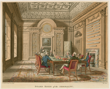 Board Room of the Admiralty (coloured engraving)