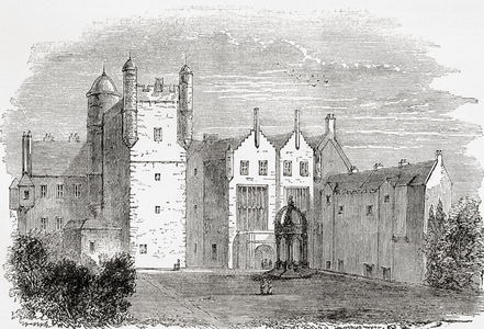 Pinkie House, Musselburgh, East Lothian, Scotland, c.1890 (engraving)