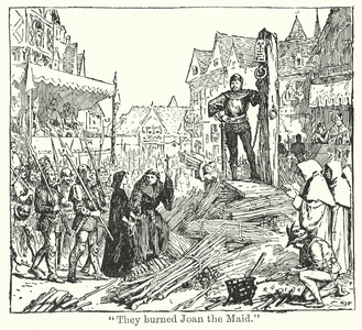 "They burned Joan the Maid" (litho)