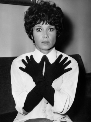 French Comedian Amarande at Home on August 1967 (b/w photo)