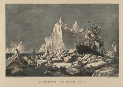 Nipped in the Ice, 1876-94 (hand-coloured lithograph)