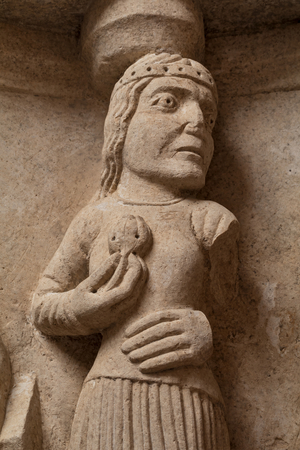 The capital of King David or of dance and music, by Campionese Masters, XII - XIII century, East, Wall, Torresani Hall, Ghirlandina Tower, Modena, Italy (photo)