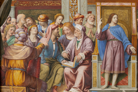 Detail of Jesus among the Doctors (fresco)