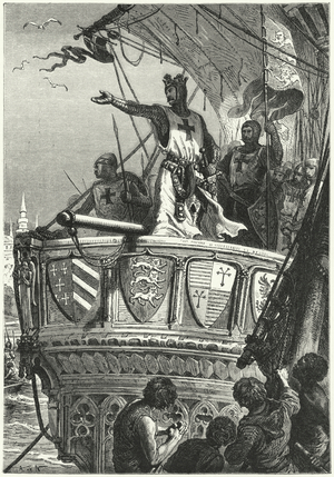 Return of the Crusaders from Palestine (engraving)