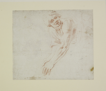 A Man reaching with both Arms (red chalk on paper)