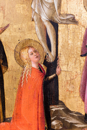 The Crucifixion with the Virgin, Saint John and Saint Mary Magdalene, 15th century (painting on wood)