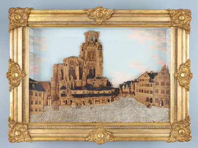 Diorama depicting the Church of Our Lady in Mainz, c.1800 (cork & stucco)