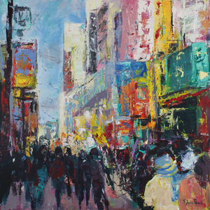 Busy Day, Tokyo, 2024 (acrylic)