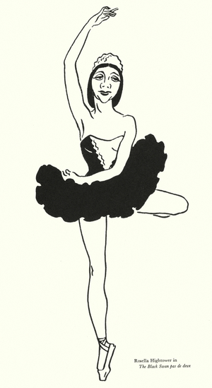 Rosella Hightower in The Black Swan pas de deux (litho)