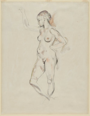 Standing Female Nude (works on paper/painting materials)