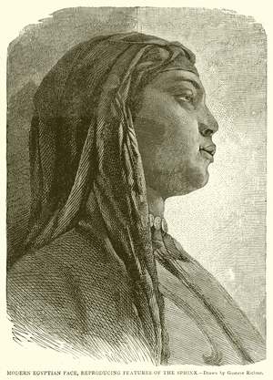 Modern Egyptian Face, reproducing Features of the Sphinx (engraving)